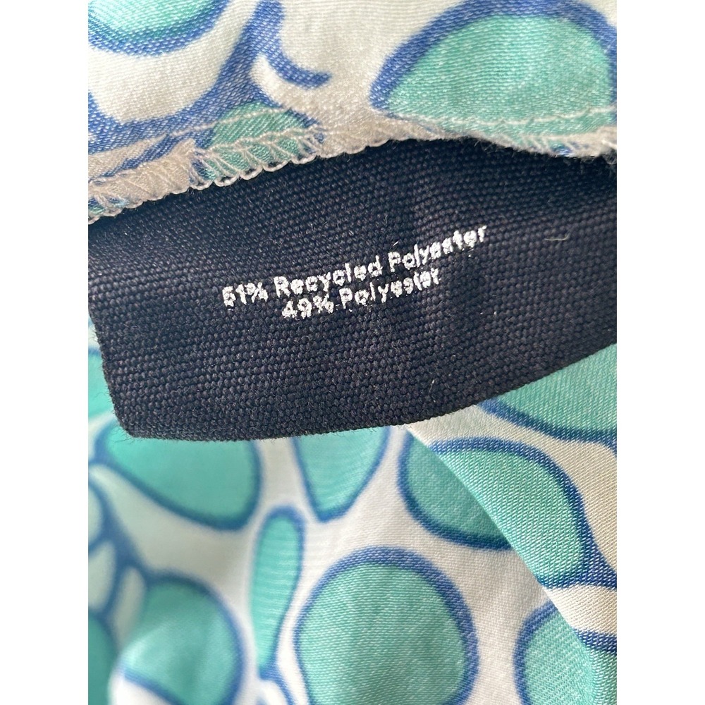 Summersalt The Silky Luxe Smocked Maxi Dress Green Blue Print Sz S Tie Strap - Picture 6 of 6